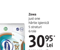 Zewa just one hârtie igienică 5 straturi 6 role