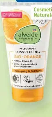 alverde exfoliant pentru picioare cu portocale și măsline 75 ml