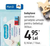babylove sensitive şerveţele umede pentru bebeluşi 30 buc.