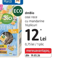 dmBio ceai rece cu mandarine 16 plicuri