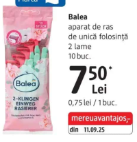 Balea aparat de ras de unică folosință 2 lame 10 buc.