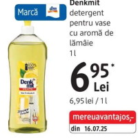 Denkmit detergent pentru vase cu aromă de lămâie 1 l
