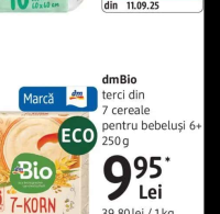 dmBio terci din 7 cereale pentru bebeluşi 6+ 250 g