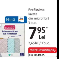 Profissimo lavete din microfibră 3 buc.