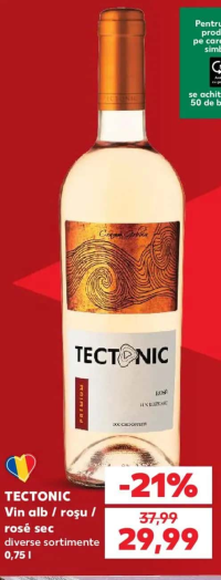 TECTONIC Vin alb / roșu / rosé sec diverse sortimente 0,75 l