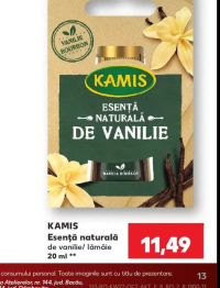 Kamis Esență naturală de vanilie/ lămâie 20 ml