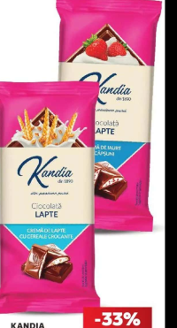 Kandia Tabletă ciocolată cu lapte diverse sortimente 80 g - 97 g