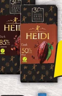 Heidi Dark Ciocolată amăruie, 50%/75%/85% cacao, 80g