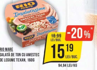 RIO MARE SALATĂ DE TON CU AMESTEC DE LEGUME TEXAN, 160G