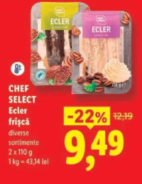 Chef Select Ecler frișcă diverse sortimente 2 x 110 g