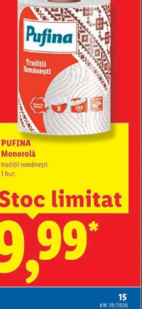Pufina Monorolă tradiții românești 1 buc.