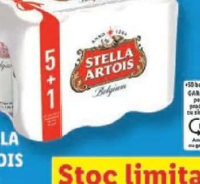 Stella Artois Bere blondă alc. 5% vol. (5+1) x 0,5 L
