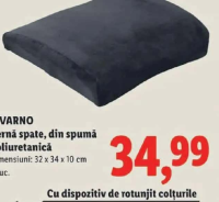 LIVARNO Pernă spate, din spumă poliuretanică 32 x 34 x 10 cm