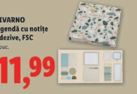 LIVARNO Agendă cu notițe adezive, FSC
