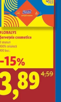 Floralys Șervețele cosmetice 100 buc.