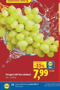 Struguri albi fără sâmburi 500g