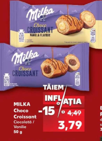 MILKA Choco Croissant Ciocolată / Vanilie 50 g