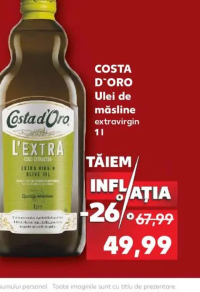 COSTA D'ORO Ulei de măsline extravirgin 1 l