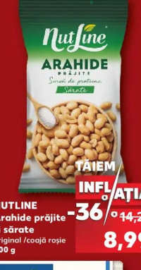 NUTLINE Arahide prăjite și sărate original / coajă roșie 300 g