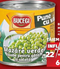 Bucegi Mazăre verde 420 g