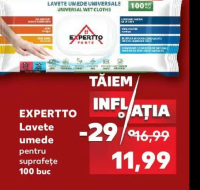 Expertto Lavete umede pentru suprafețe 100 buc