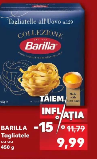 BARILLA Tagliatele cu ou 450 g