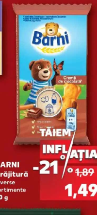 BARNI Prăjitură diverse sortimente 30 g