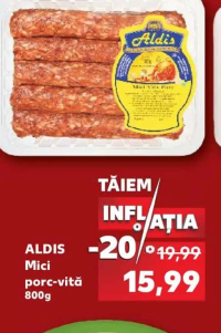 ALDIS Mici porc-vită 800g
