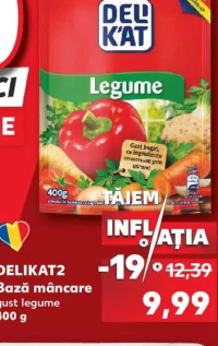 DELIKAT Bază mâncare gust legume 400 g