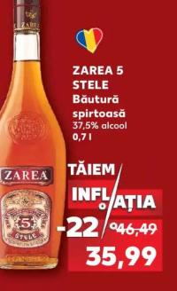 ZAREA 5 STELE Băutură spirtoasă 37,5% alcool 0,7 l