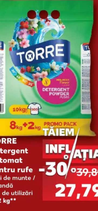 Torre Detergent automat pentru rufe flori de munte / lavandă 8+2 kg