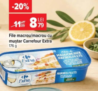 Carrefour Extra File macrou/macrou cu muștar 176 g