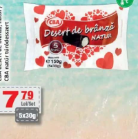 CBA desert de brânză natur 5x30g
