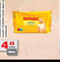 HUGGIES Unistar Baby servetele umede 56buc