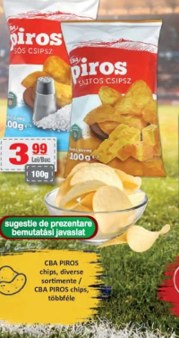 CBA PIROS chips, diverse sortimente 100g