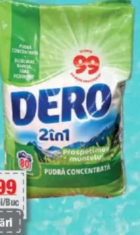 DERO Mountain Fresh 2in1 detergent rufe 6kg, 80 spalari