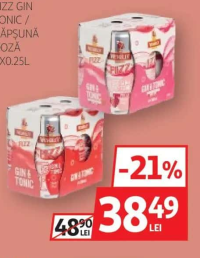 WEMBLEY FIZZ GIN TONIC / CĂPȘUNĂ DOZĂ 6X0.25L