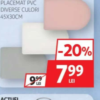 Ambition Placemat PVC diverse culori 45x30cm