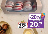 Auchan Macarons (alb, roșu & albastru) 140g