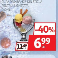 Bouquet Cupă Pasabahce din sticlă pentru înghețată 240ml