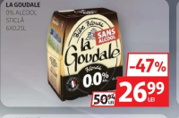 LA GOUDALE 0% ALCOOL STICLĂ 6X0.25L