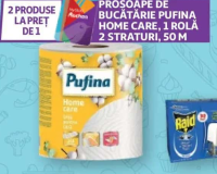 Pufina Prosoape de bucătărie Pufina Home Care, 1 rolă, 2 straturi, 50 m
