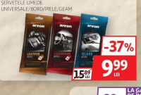 AREON Șervețele Umede Universale/Bord/Piele/Geam