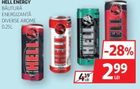 Hell Energy Băutură Energizantă Diverse Arome 0.25L