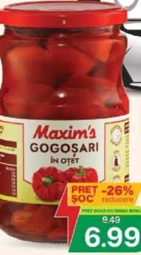 Maxim's Gogoșari în oțet 720g