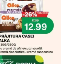 Prăjitura Casei Alka cu cremă afine/zmeură/ciocolată/moccacino 330g/350g