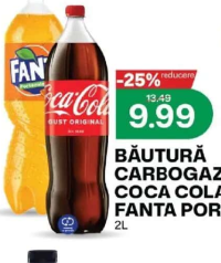 Coca-Cola / Fanta Portocale Băutură Carbogazoasă 2L