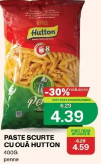 Hutton Paste Scurte cu ouă 400g penne