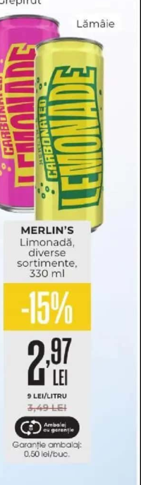 MERLIN'S Limonadă diverse sortimente 330 ml