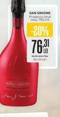 San Simone Prosecco brut roşu, 750 ml